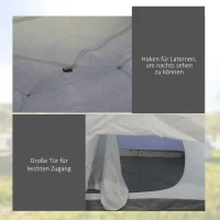 Outsunny Campingzelt für 3-4 Personen, robust, mit Tragetasche, 2 Öffnungen, Zubehör, Blau(m-6)