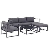 Outsunny 6-delig Tuinset tuinset tuinbankset(m-11)