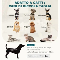 PawHut Cuccia Divanetto per Cani e Gatti Sfoderabile in Peluche con Schienale, 47x40x20 cm, Grigio(m-5)