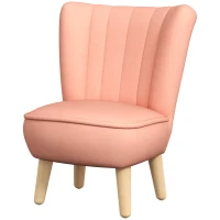AIYAPLAY Kindersessel, Samtoptik, für 3-7 Jahre, bis 45 kg, Holzgestell, 44x45x56,5cm, Pink(m-11)