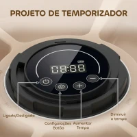 PawHut Alimentador Automático para Gatos e Cães com Pacote de Gelo Temporizador Programável 6 Bandejas Ecrã LED(m-7)
