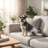 PawHut Pannolini per Cani Femmina, 48 pezzi, Taglia M con Fascia Elastica Regolabile, 48x35x1 cm, Bianco(m-17)