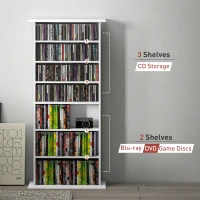 HOMCOM 360 CD Storage Unit - White(m-8)