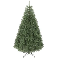 HOMCOM Árvore de Natal Artificial 180 cm com 1687 Ramos e Base Metálica Dobrável, Realista e Frondosa, Verde(m-11)