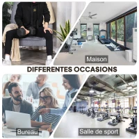HOMCOM Haltère hexagonal 12,5 kg en fonte caoutchouté pour maison bureau gym à domicile, noir(m-6)