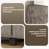Vinsetto Armoire de Bureau à 2 Niveaux, Meuble de Rangement Bureau avec 2 Portes, Serrures et Clés, 80x40x80cm, Gris(m-5)