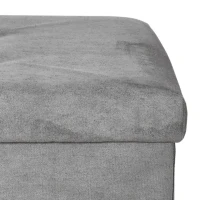 PawHut opvouwbaar kattenhuis en voetenbank, grijs, 60 x 45 x 44,5 cm(m-12)