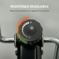 SPORTNOW Cyclette per Riabilitazione Gambe e Braccia Pieghevole, Schermo LCD e Altezza Manubrio Regolabile, Nero(m-4)