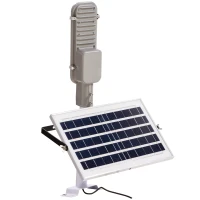 Outsunny Luz Solar Exterior con 54 LED IP65 Impermeable con Iluminación Blanca Fría y Mando a Distancia 68x37x16 cm Plata(m-12)
