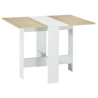 HOMCOM Mesa Plegable de Comedor Mesa Auxiliar de Cocina con Alas Abatibles Ahorra Espacio Diseño Moderno 103x76x73,5cm Madera(m-12)