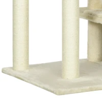 Krabpaal PawHut met sisalpalen, krabpaal voor katten, klimboom voor katten, kattenboom, lichtgrijs, 50 x 50 x 100 cm kattenkrabpaal sisalpalen kattenboom beige | Aosom.nl(m-13)