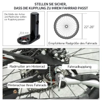 HOMCOM Transportaanhanger vrachtaanhanger fiets aanhanger fietsaanhanger(m-7)
