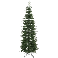 HOMCOM Künstlicher Weihnachtsbaum 210 cm, Fichte mit Scharnierästen, 800 Astspitzen, klappbarer Stahlständer, Grün