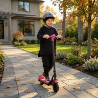 SPORTNOW Electric Scooter for Kids, with LED Display, Pink(m-9)