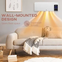 HOMCOM 2000W Wall-Mounted Heater, 18-45°C Temperature, White(m-8)