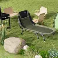 Outsunny Campingliege Campingbett Feldbett, 200 x 85 x 40-55 cm, Grün(m-10)