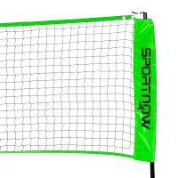 SPORTNOW Ensemble set complet de badminton, pickleball et volleyball, 3 en 1, jeux sport extérieur avec filet hauteur réglable(m-8)