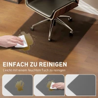 HOMCOM Bodenschutzmatte, rutschfest, 1,5mm dick, 90x120cm, Transparent(m-4)