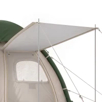 Outsunny Inflatable Camping Tent with Rainfly, 2-3 Man Air Tent 3000mm Waterproof Blow Up Tents, Beige(m-11)
