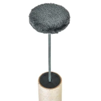 PawHut Floor to Ceiling Cat Tree for Indoor Cats Play Tower Climbing Activity Center Scratching Post Platforms Condo Adjustable Height 220-265cm Dark Grey(m-8)
