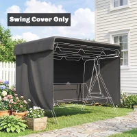 Outsunny Funda Protectora Impermeable para Balancín de Jardín 3 Plazas con Cremallera Antipolvo y Antiviento 215x155x150 cm(m-8)