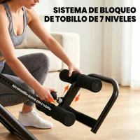 SPORTNOW Tabla de Inversión Plegable con Dominadas y Flexiones Altura Ajustable 155-198 cm Ángulos 20° 40° 60° Cinturón Azul(m-5)