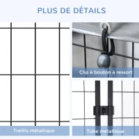 PawHut Chenil extérieur avec toit enclos extérieur pour chien conception verrouillable cadre en métal 120 x 120 x 138cm noir(m-6)