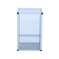 PawHut Reptile Tank Cage Aluminum Vivarium Waterproof Pet Breeder Breeding Snake Lizard Turtle Spider Tall Enclosure (Large Size)(m-9)