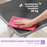 PawHut Trimtafel voor honden verzorgingstafel met riem inklapbaar stalen poten antislip tafelblad 81x48,5x80 cm Zwart(m-6)