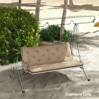 Outsunny Garden Bench Cushion, 2 Seater Swing Chair Cushion, Seat Pad with Ties for Indoor and Outdoor Use, 110 x 120 cm(m-7)