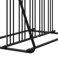 DURHAND Fietsenrek voor 4 fietsen, weerbestendig, extra bevestiging, 155 x 100 x 75 cm, Zwart(m-8)