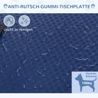 PawHut Trimtafel, scheertafel in hoogte verstelbaar met ondermand voor honden inklapbaar blauw(m-5)