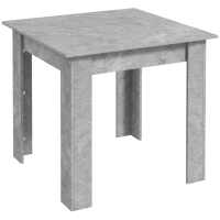 HOMCOM Square Dining Table, Modern Small Dining Table with Faux Cement Effect, Space Saving, Cement Grey