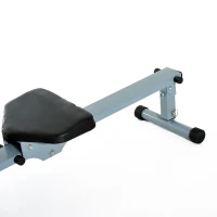 HOMCOM Rameur Hydraulique à 12 Niveaux de Résistance, Rameur d'Appartement avec Écran LCD, Pédale Antidérapante, Charge 100 kg, pour Maison, Salle de Gym, l'Équipement d'Entraînement d'Intérieur, Noir(m-8)