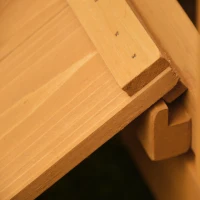 PawHut Pollaio in Legno da Esterno con 2 Nidi di Cova, Casetta per Galline con Vassoio Rimovibile e Tetto in Asfalto, per 2-4 Galline, Giallo(m-8)