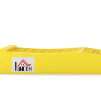 HOMCOM Ensemble de 2 rampes pour voiture véhicule utilitaire rampe de chargement dim. 70L x 19,5l x 7,8H cm PP jaune(m-13)