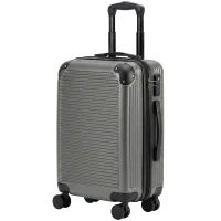 HOMCOM Walizka podręczna twarda walizka podróżna z 4 kółkami 56 cm ciemnoszara(m-1)