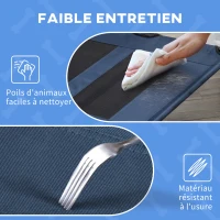 PawHut Lit sur pieds XXL pour chien chat lit de camp animal 122L x 92l x 23H cm bleu foncé(m-5)