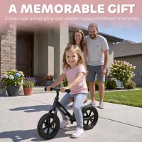 AIYAPLAY 11.2" Balance Bike for 2-5 Years, Toddler Bike with Lighting Wheels, Adjustable Seat & Handlebar, Black(m-8)
