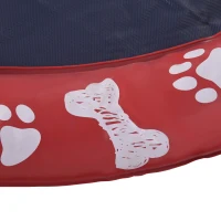 PawHut Hondenpoel, water-speelpoel, antislip, stevig, diervriendelijk, Ø170 cm, Rood(m-8)