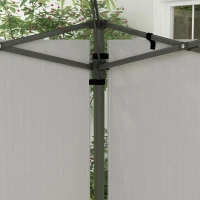 Outsunny 2-delige set zijwanden voor paviljoen 3x3 3x6 waterdichte zijpanelen met raam Wit(m-8)