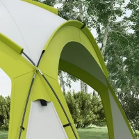 Outsunny Event Shelter 3,5 x 3,5m Paviljoen met Verlichtingshaak Waterafstotend Winterbestendig Tuinpaviljoen Groen(m-8)