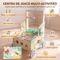 AIYAPLAY Girelă Pentru Copii Cu Panouri De Activități, Multistrat, Verde(m-4)