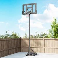SPORTNOW Basketballständer, Outdoor/Indoor, höhenverstellbar, mit Rädern, befüllbare Basis, Korbhöhe 2,30-3,05 m(m-9)