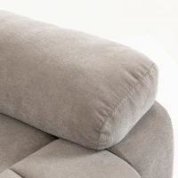HOMCOM Massage-relaxfauteuil met warmte en vibratiemassage, verlengde voetensteun, draaifunctie, chenille, beige(m-10)