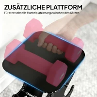 SPORTNOW Hanteln Set 4 Paar Kurzhanteln mit Aufbewahrungsständer rutschfeste Griff, 1-4 kg Hexagon(m-7)