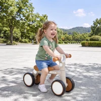AIYAPLAY Balance Bike, Lightweight Baby Balance Bike with Foldable Design, Adjustable Seat, No Pedal for 1-2 Years, Cream White(m-14)