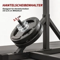 SPORTNOW Halterstandaard 2 niveaus schijfopslag van staal halterhouder tot 200 kg belastbaar Squat Rack(m-7)