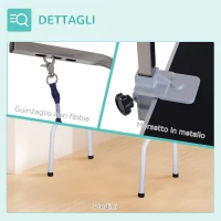 PawHut Tavolo da Toelettatura e Tosatura Carico 30kg per Cani e Gatti 81x48.5x80cm(m-8)