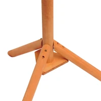 HOMCOM Mangeoire pour Oiseaux Sauvages sur Pied, Nichoir à Plateau, Abri à Oiseaux en Bois pour Extérieur, 150cm(m-9)